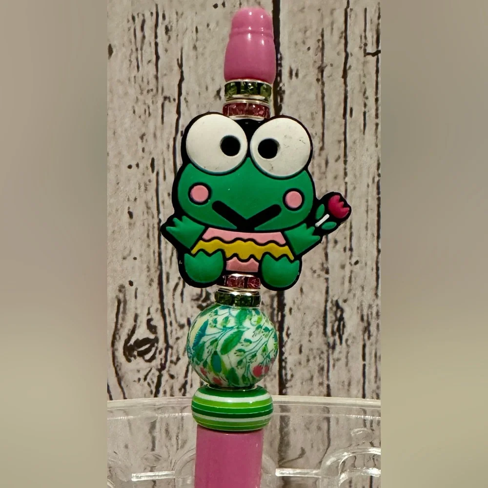 Keroppi Handcrafted Ink Pen Stationery Gift Hello Kitty & Friends Handmade